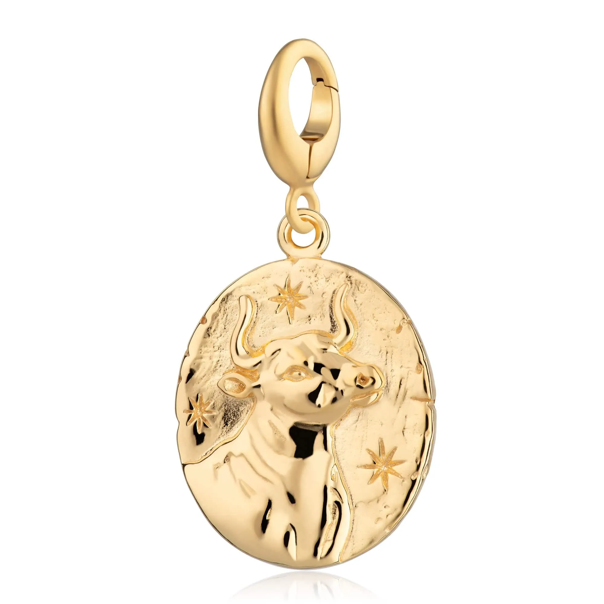 Gold Plated Taurus Zodiac Charm