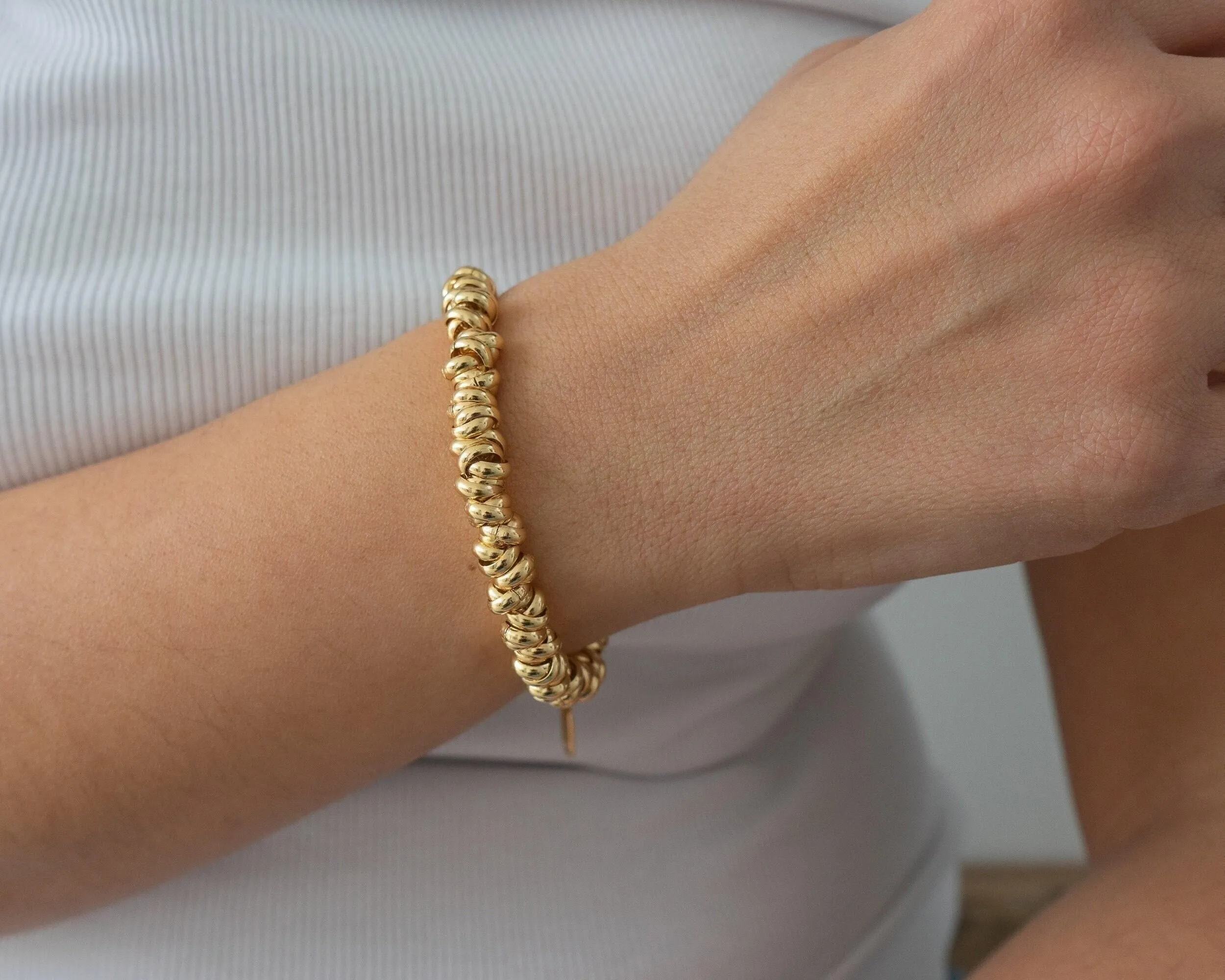 Gold Rings Chain Bracelet