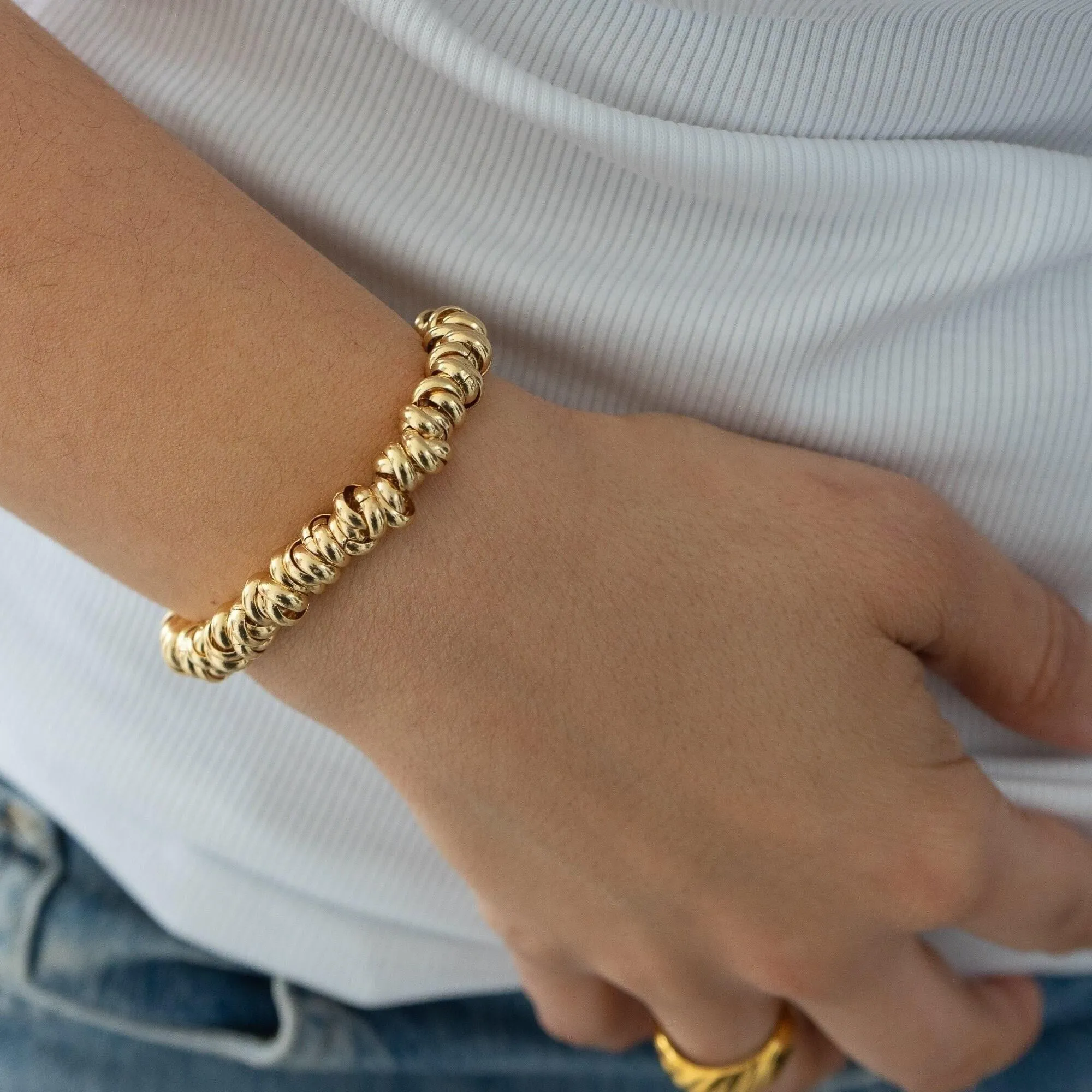 Gold Rings Chain Bracelet