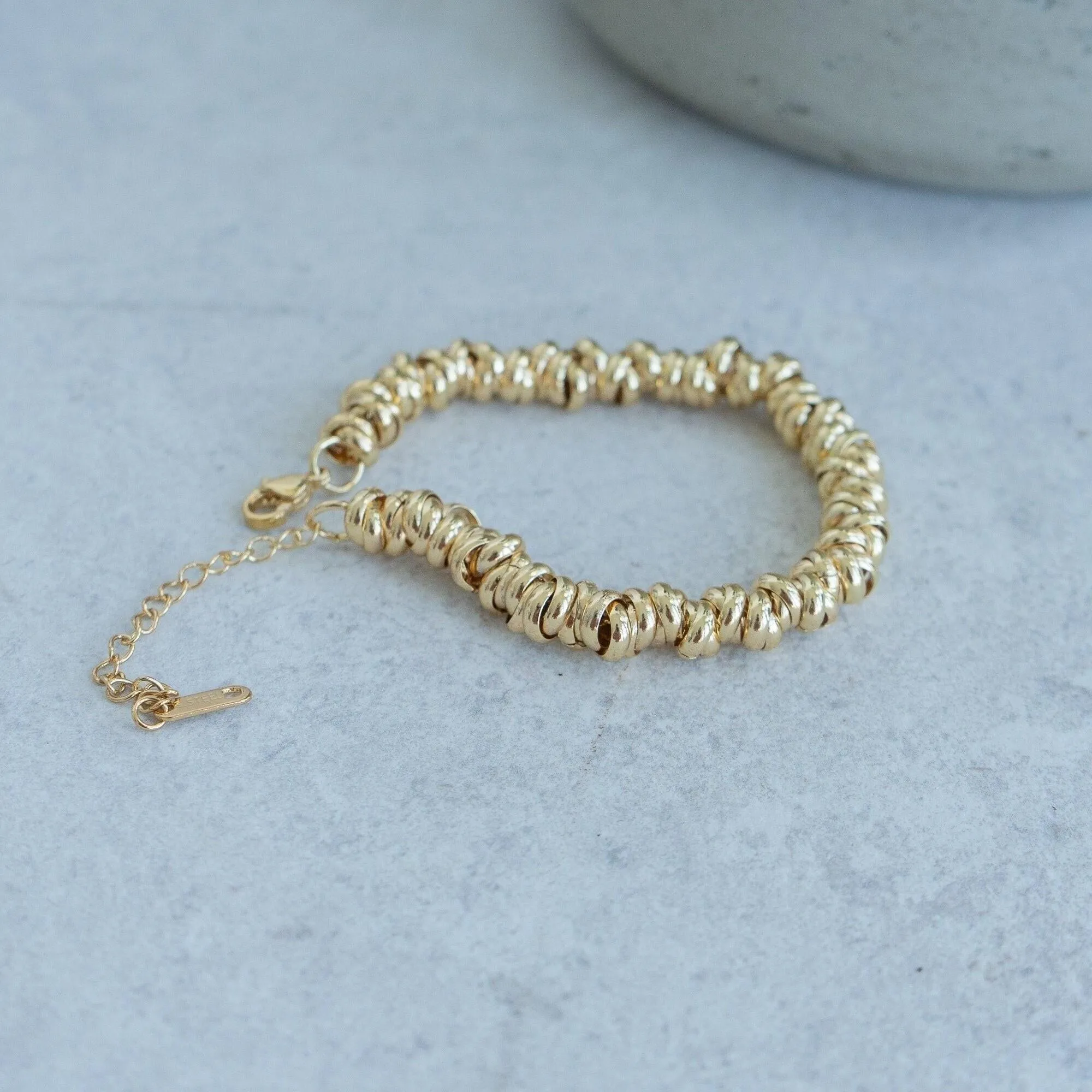 Gold Rings Chain Bracelet