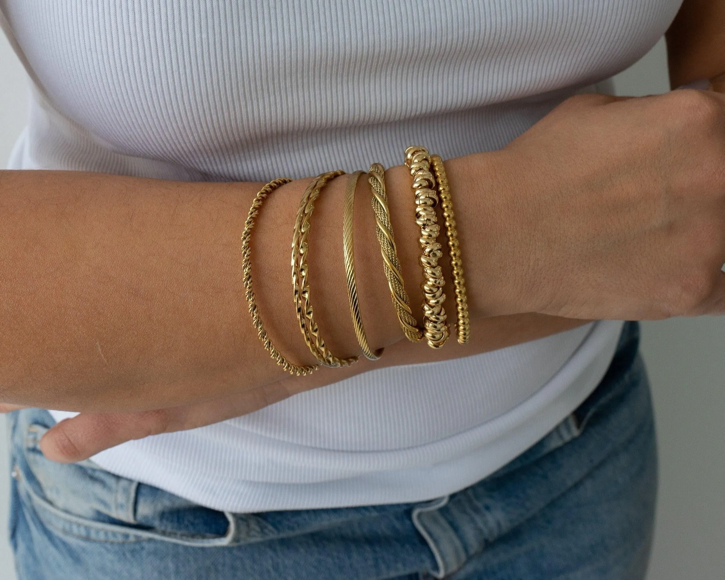 Gold Rings Chain Bracelet