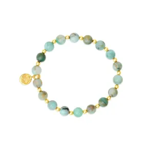 Golden Gaia Emerald Signature Stretch Bracelet