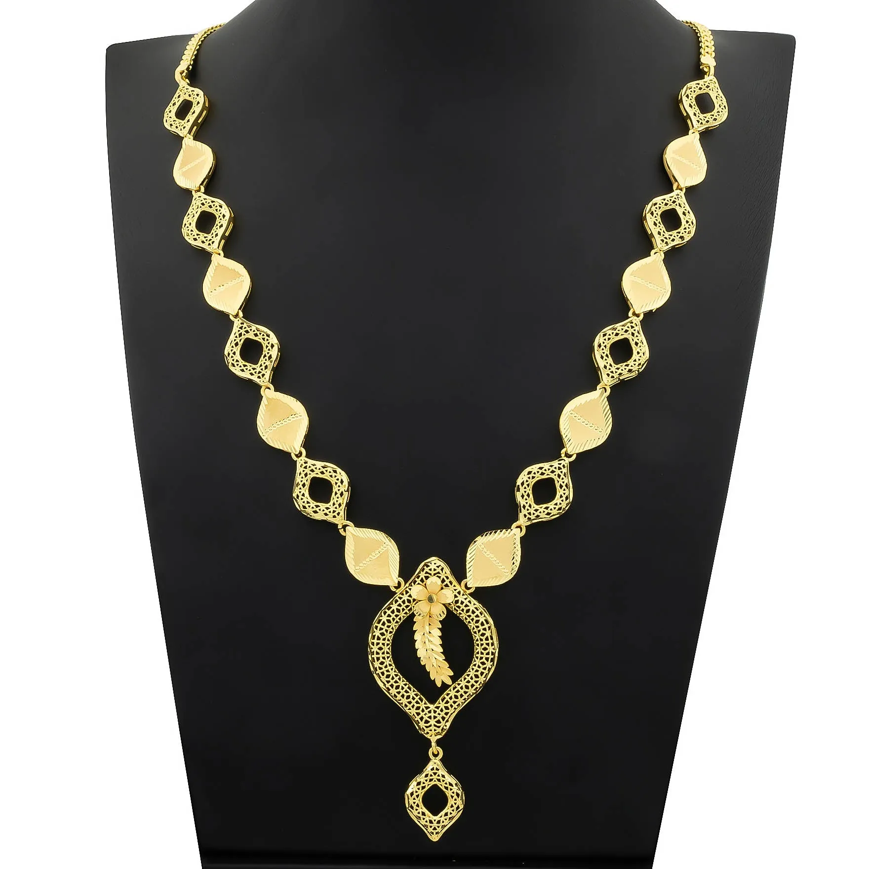 Golden Necklace with stud PGNS43-036, PGHST165-041