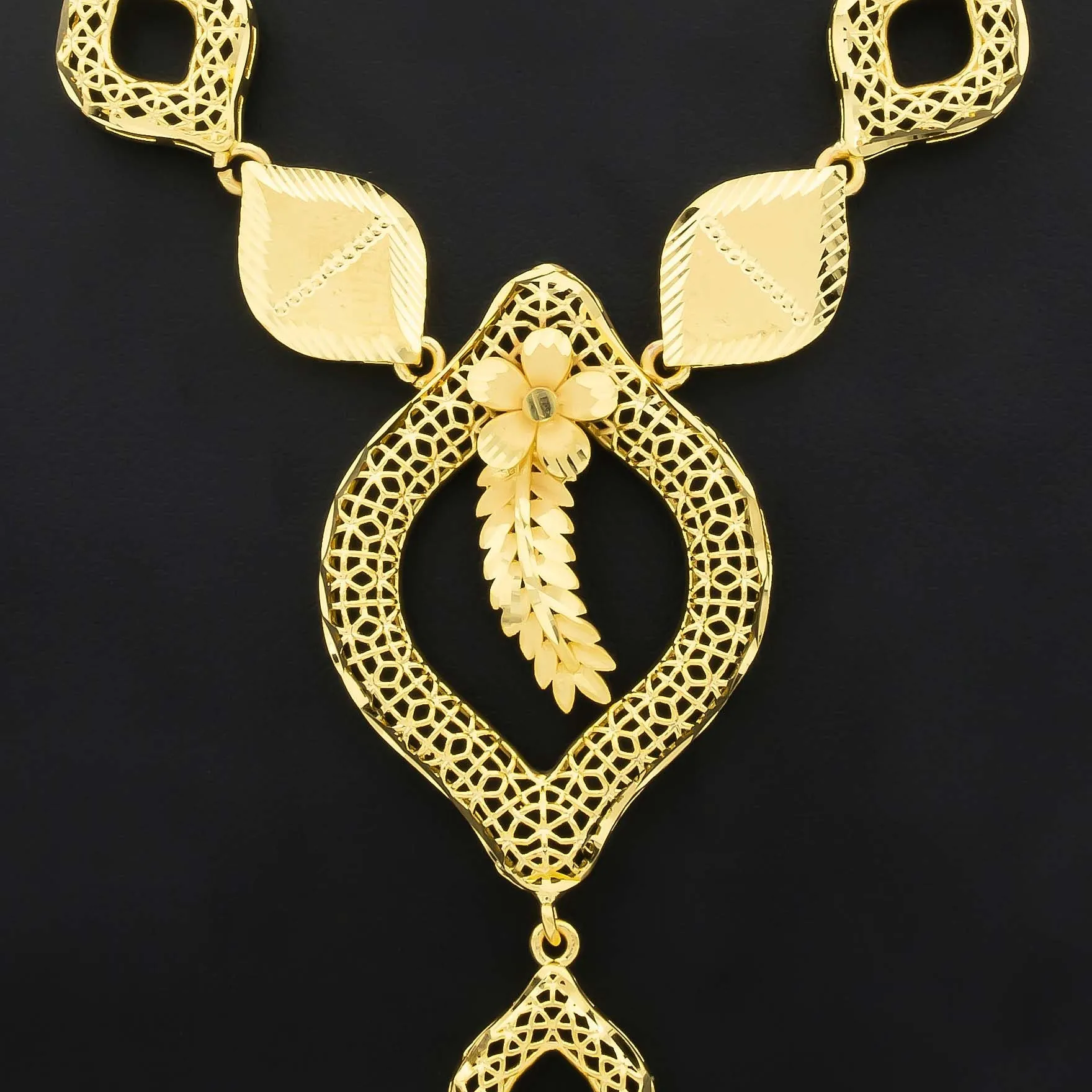 Golden Necklace with stud PGNS43-036, PGHST165-041