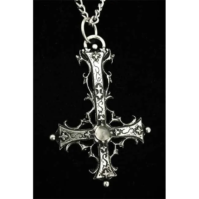 Gothic Medieval Inverted Cross Necklace