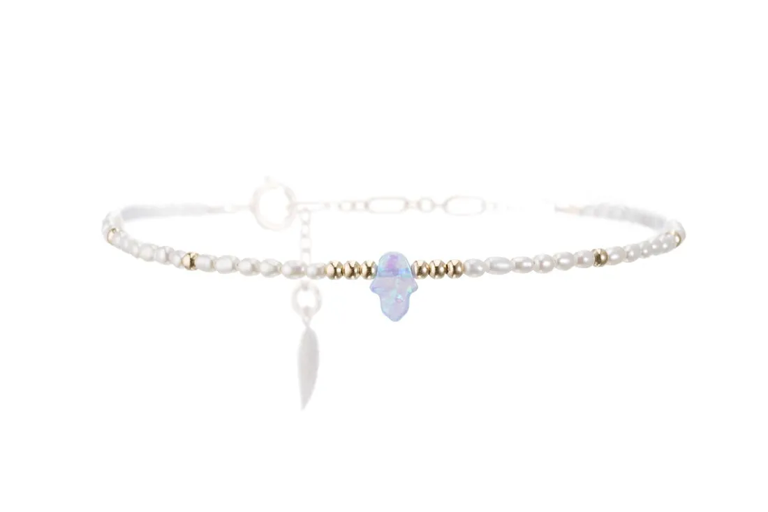 Hand Pearl Opal Bracelet