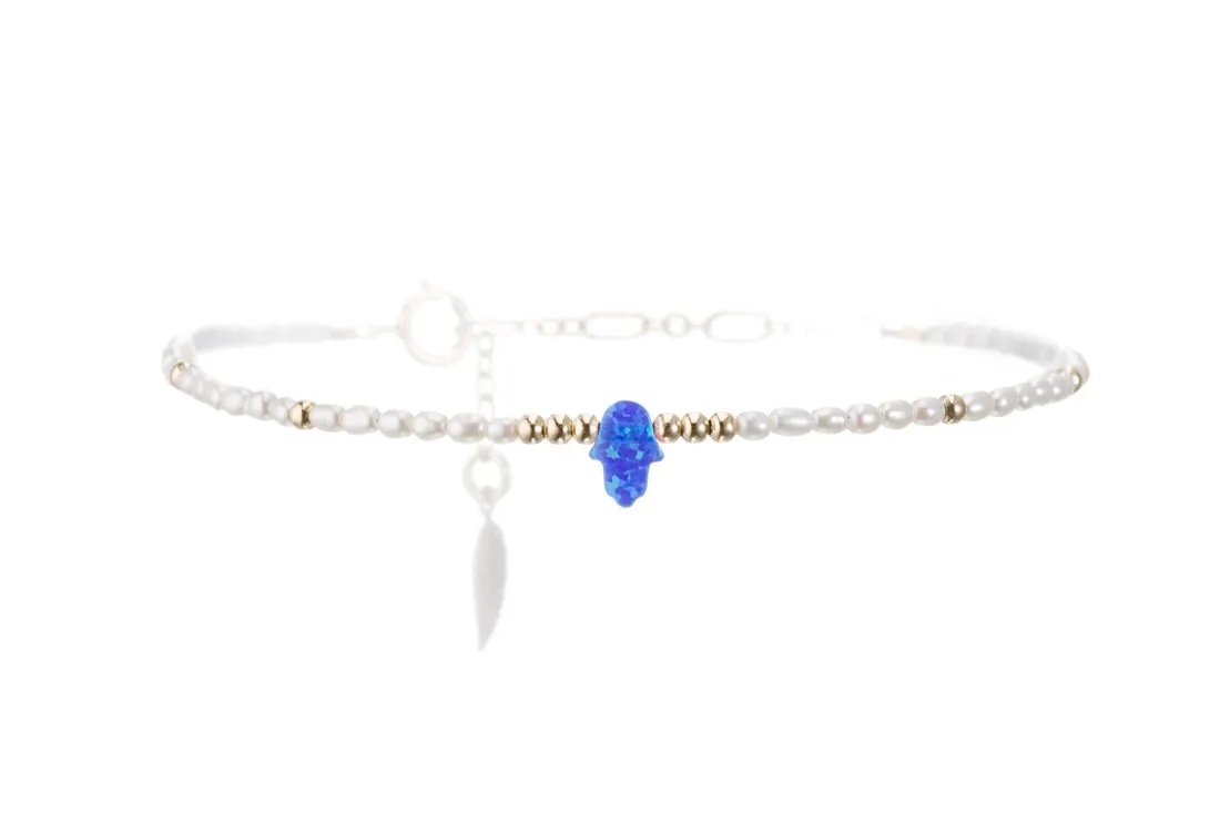 Hand Pearl Opal Bracelet