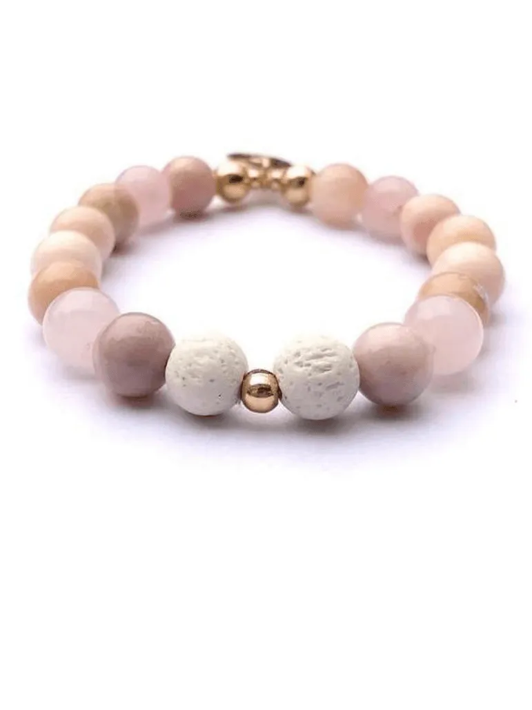 Handmade Aromatherapy Bracelet in Rose