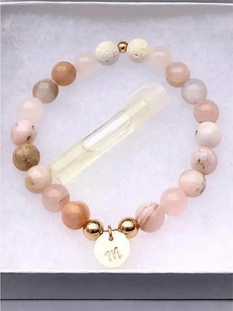 Handmade Aromatherapy Bracelet in Rose