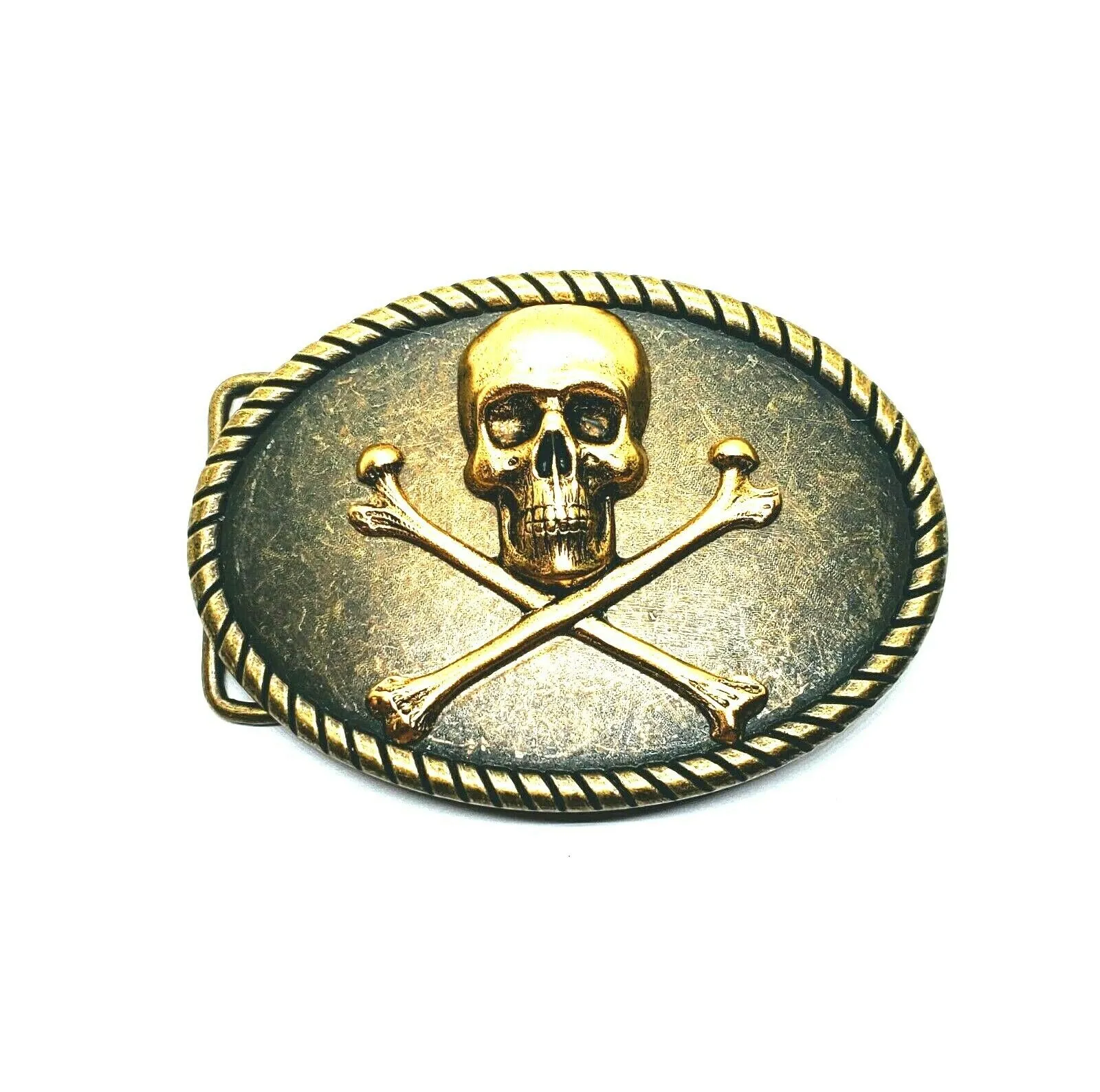 Handmade Skull And Crossbones Belt Buckle