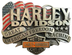 Harley Davidson Great American Freedom Machine Belt Buckle