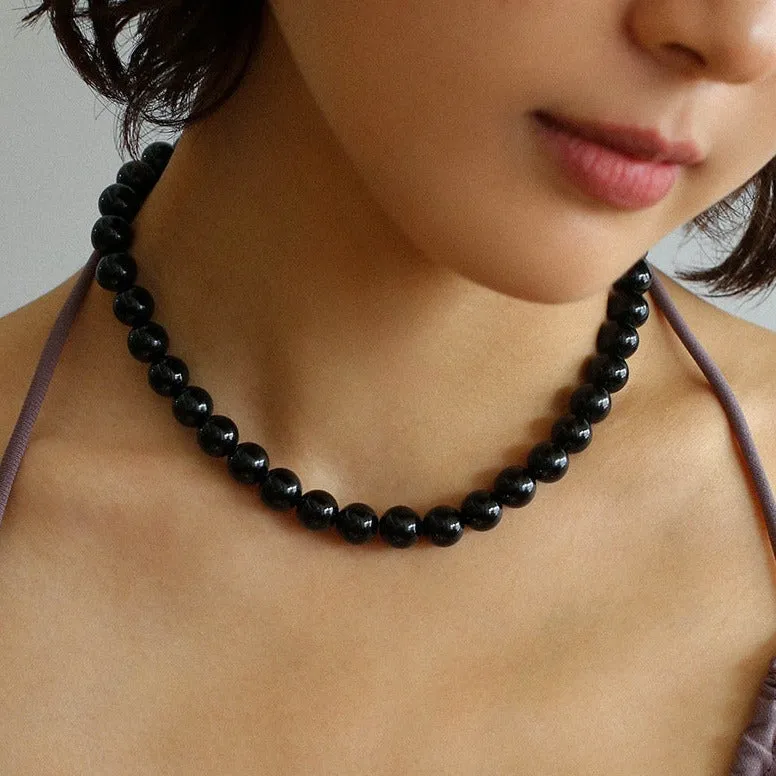 Harmonious Gemstone Necklace: Black Onyx