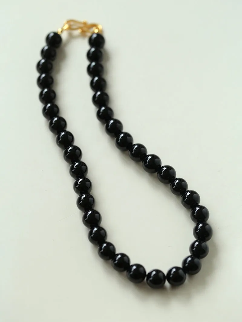 Harmonious Gemstone Necklace: Black Onyx