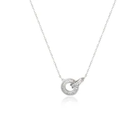 Interlocking Circle Cubic Zirconia Necklace