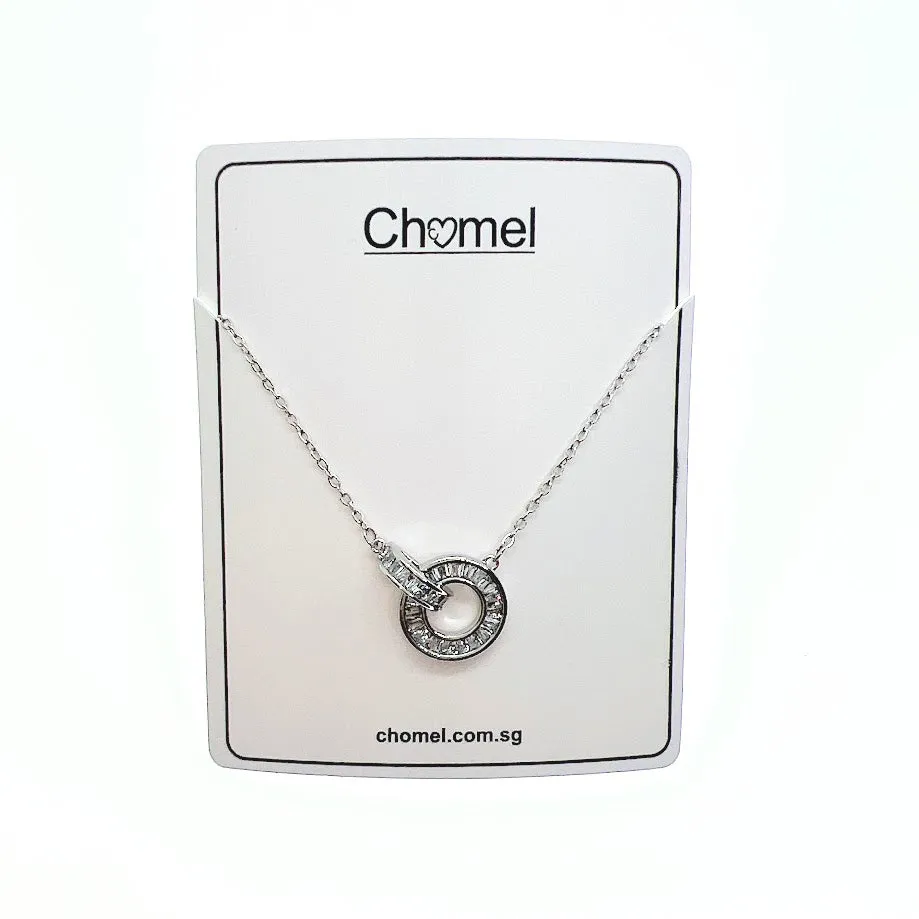 Interlocking Circle Cubic Zirconia Necklace