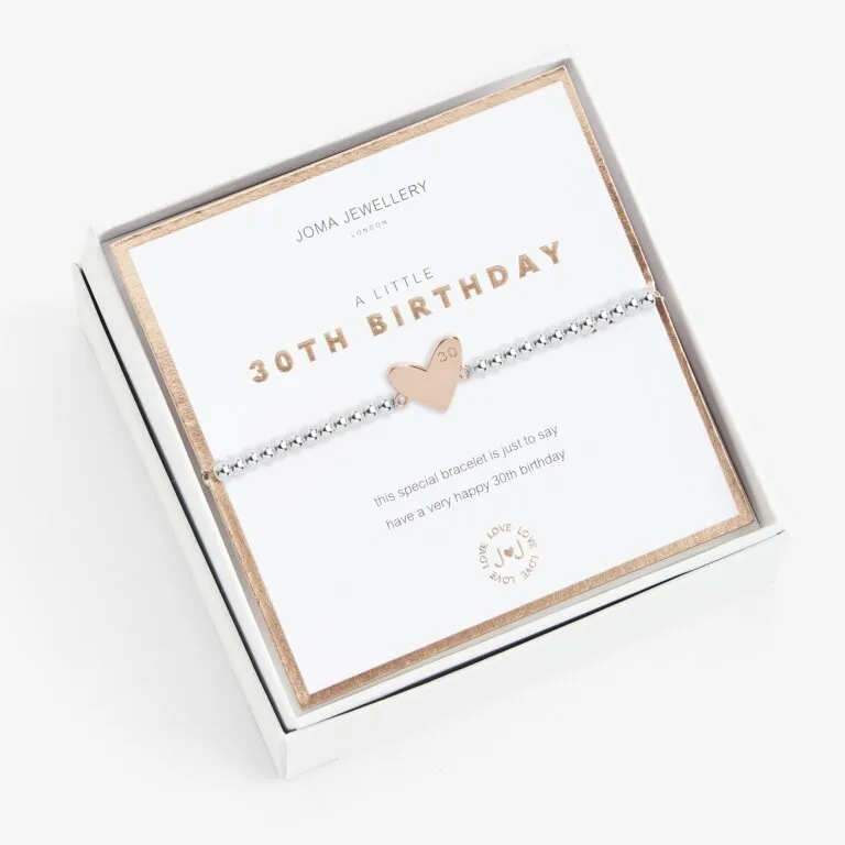 Joma Jewellery Beautifully Boxed a little 30th Birthday Bracelet