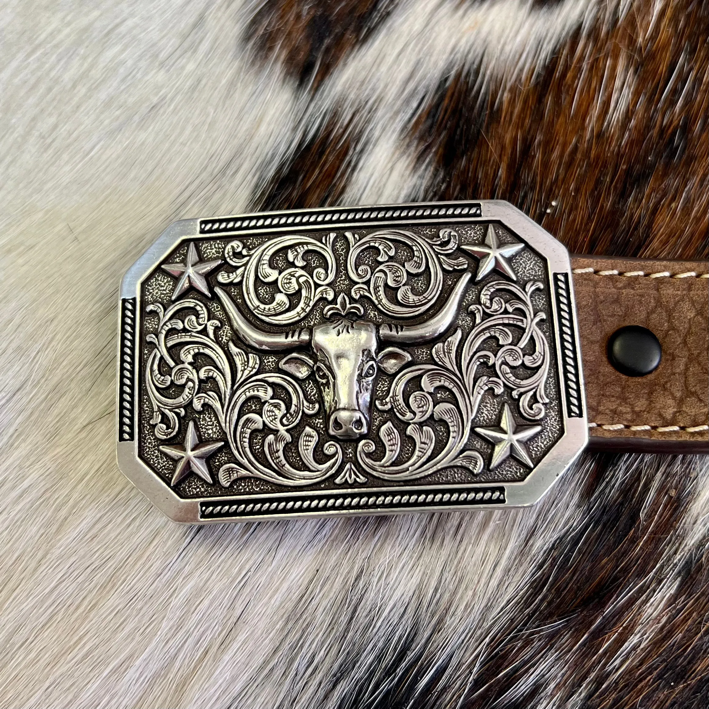 KIDS Longhorn Leather Belt