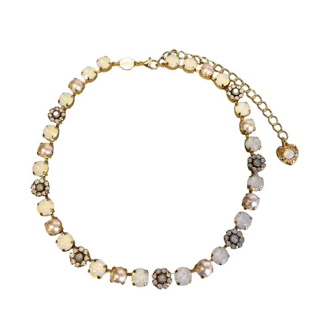 Lady Jane Flower Crystal & Pearl Necklace