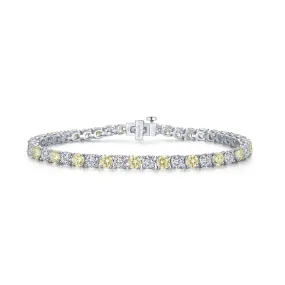 Lafonn Simulated Diamond & Canary Alternating Tennis Bracelet B0176CAP72