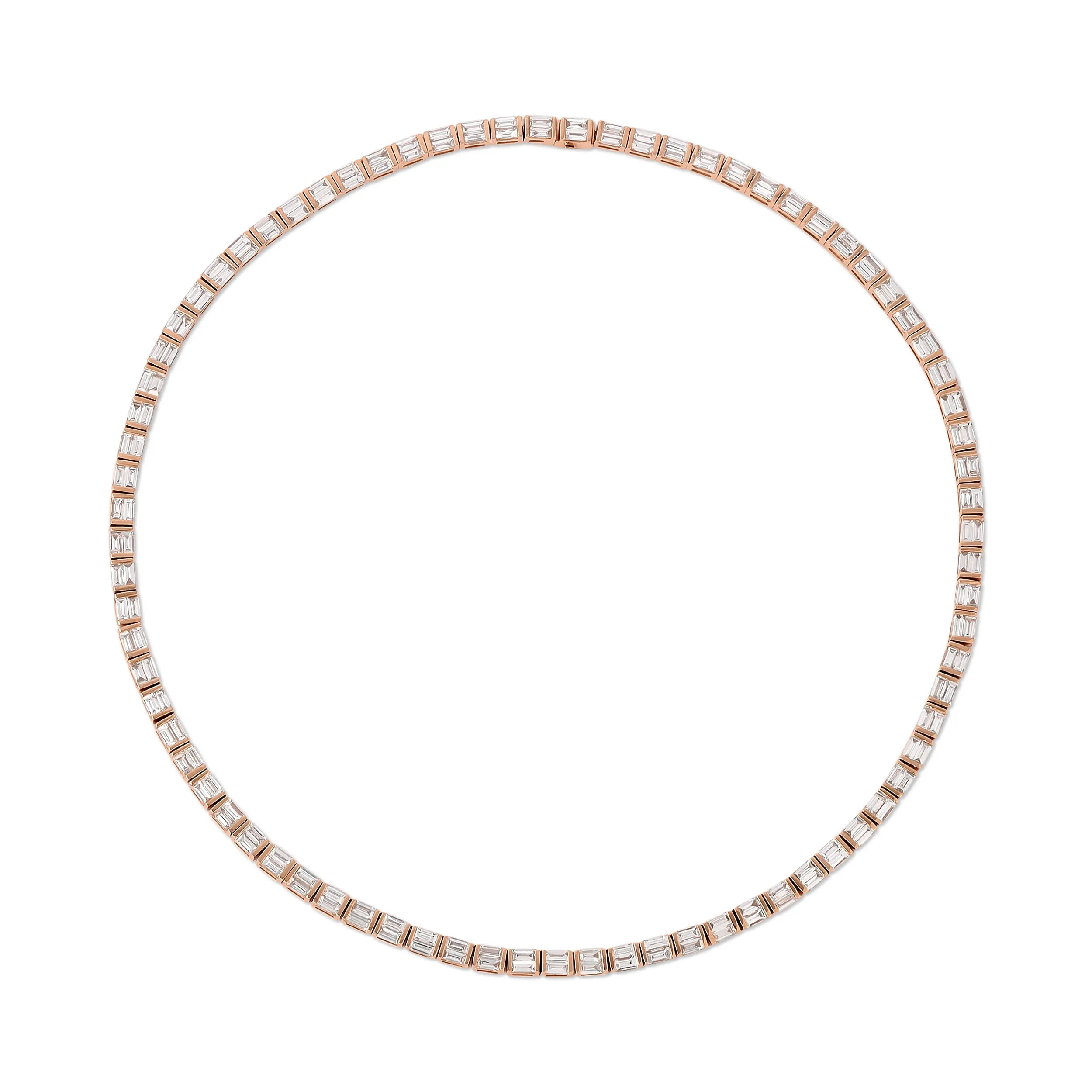 LARGE BAGUETTE DIAMOND CHOKER