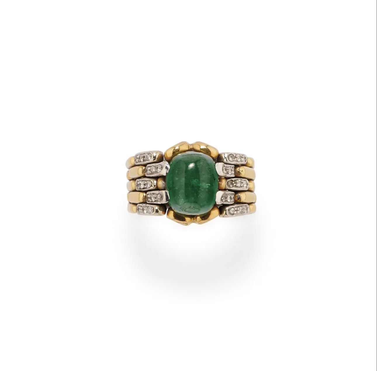 Legnazzi 4.50 Carat Emerald Diamond Cocktail ring