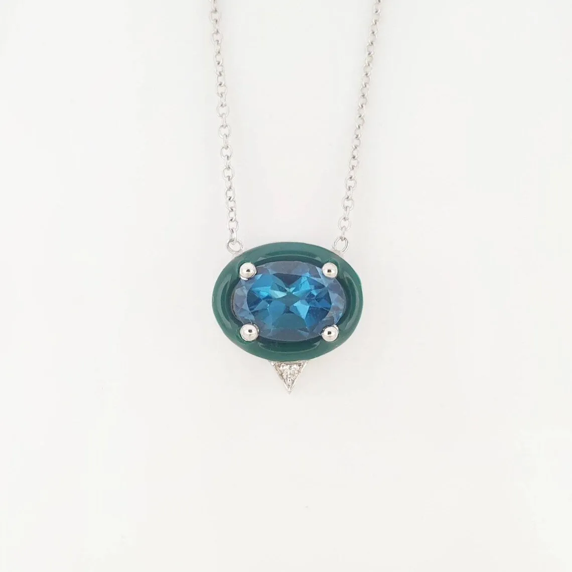 London Blue Topaz Eye Necklace