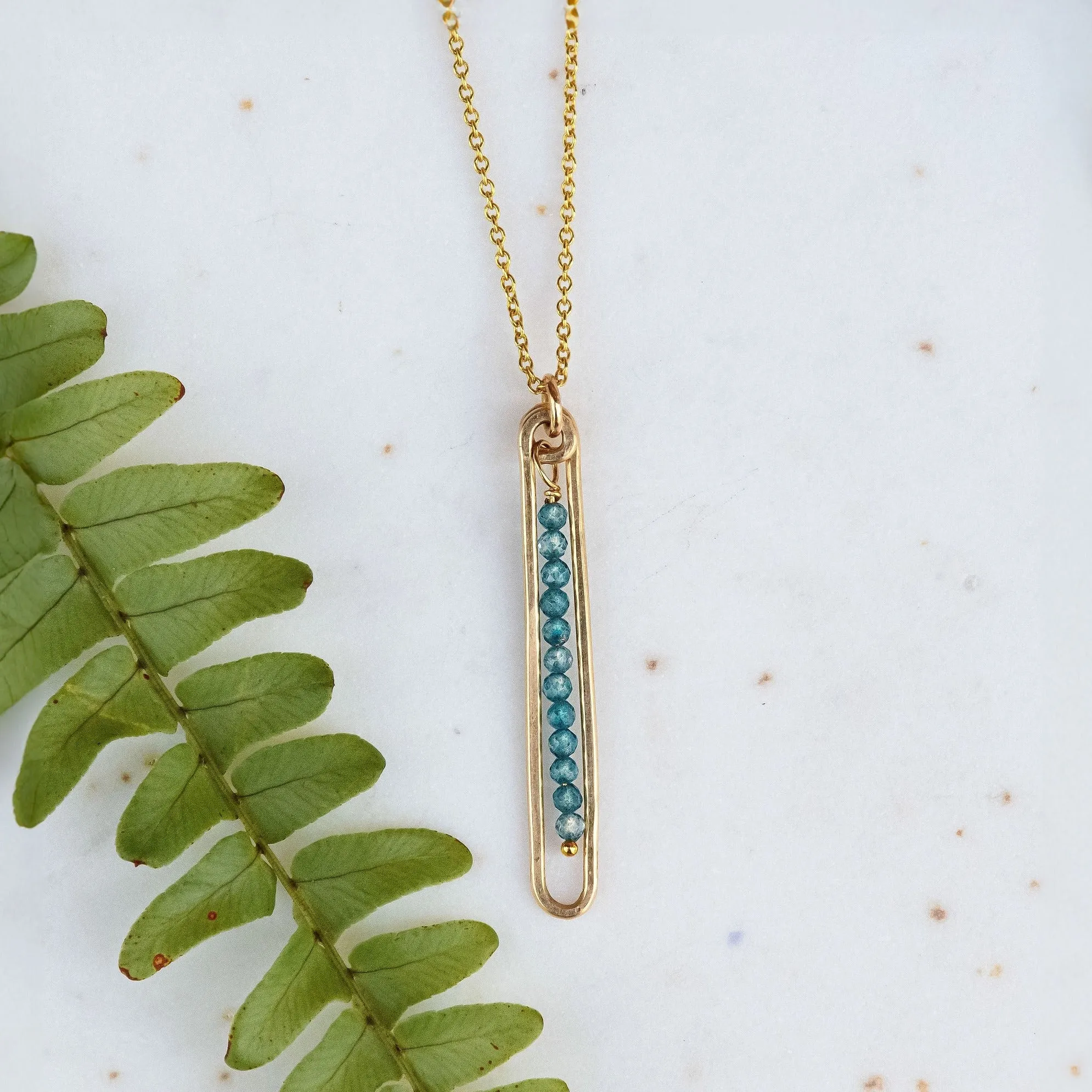 Lyric Necklace with Blue Topaz