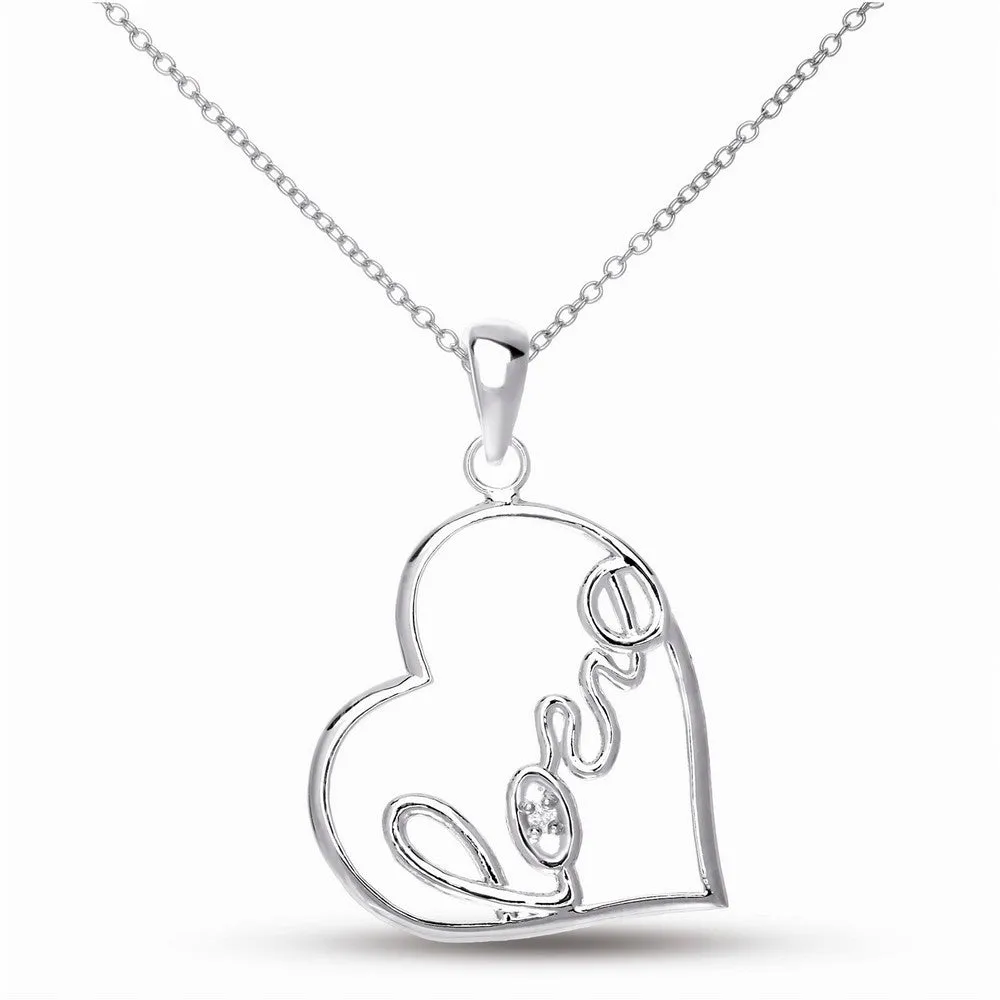 Marguerite Dainty Minimalist Heart Pendant