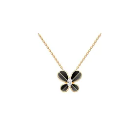 Marquise Butterfly Yellow Gold Small Necklace