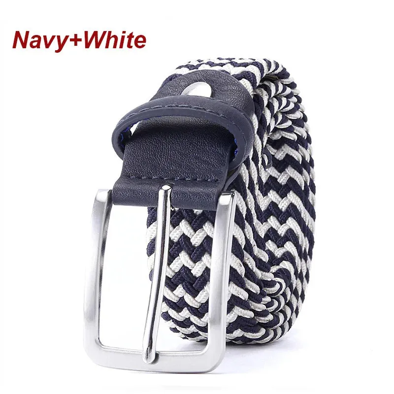 Men Elastic Belt Striped Women Stretch Belt For Unisex Knitted Braided Long Belt Extend 160 CM Belt Factory Directly Price