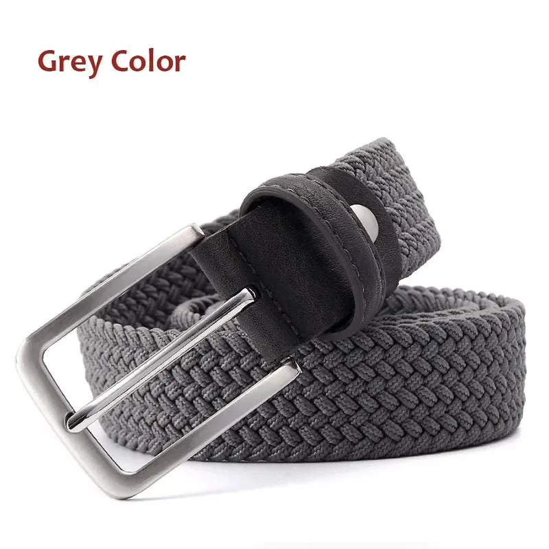 Men Elastic Belt Striped Women Stretch Belt For Unisex Knitted Braided Long Belt Extend 160 CM Belt Factory Directly Price