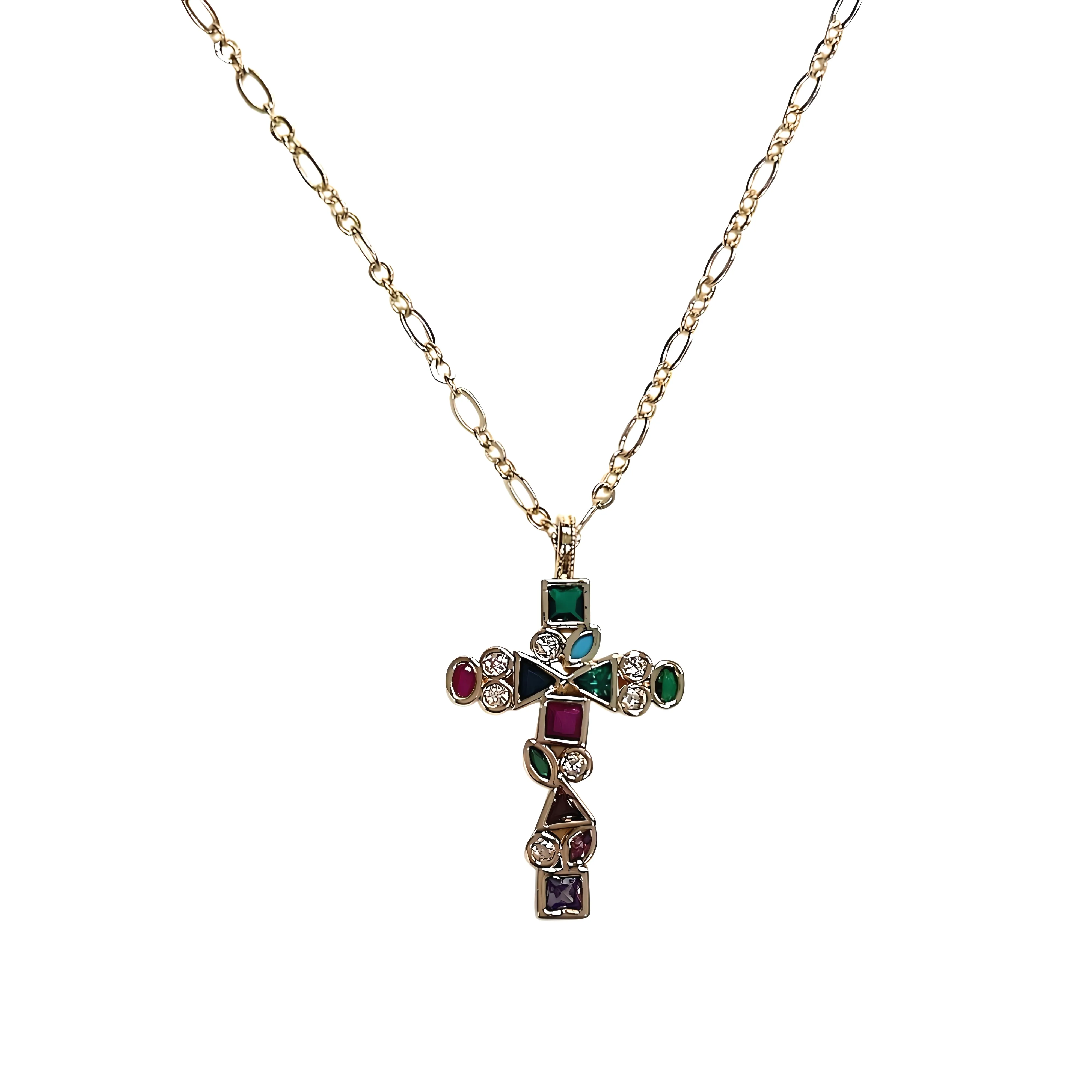 Mini Medici Cross Necklace