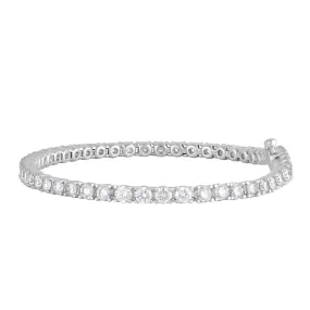 Mirage Tennis Bracelet with 5.00ct of Laboratory Grown Diamonds in Sterling Silver and Platinum