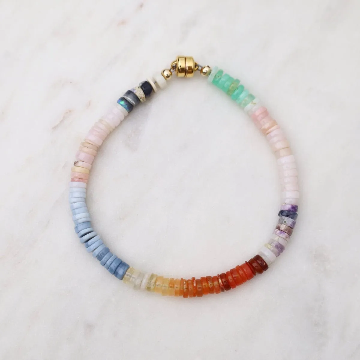 Multi-Color Opal Rainbow Bracelet