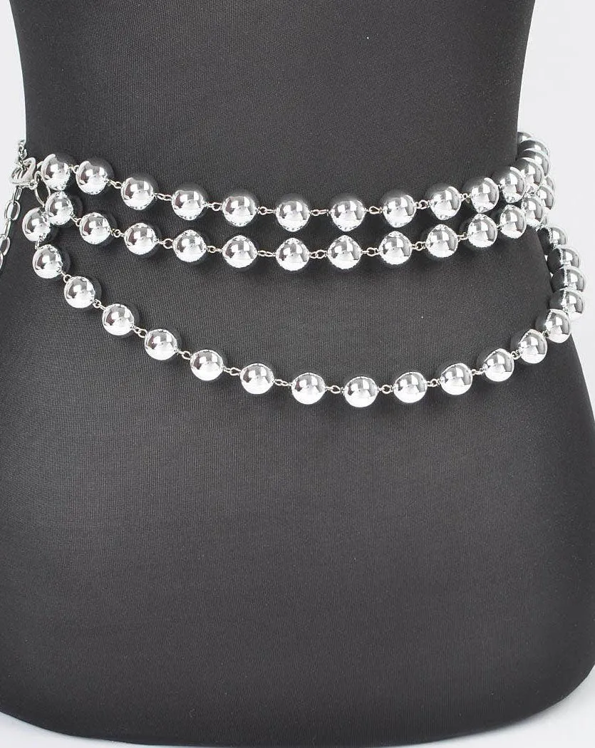 Multi Layered Bead Chain Belt