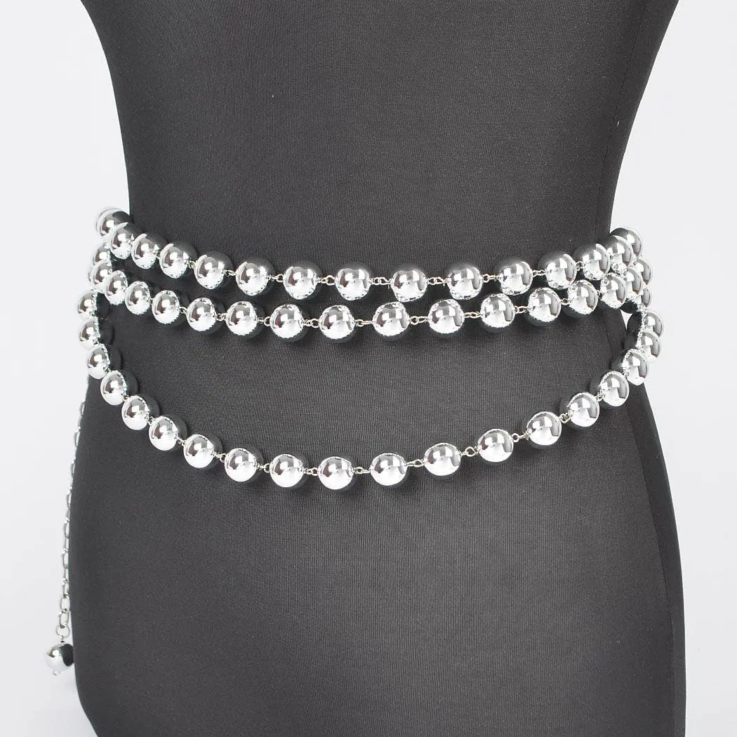 Multi Layered Bead Chain Belt