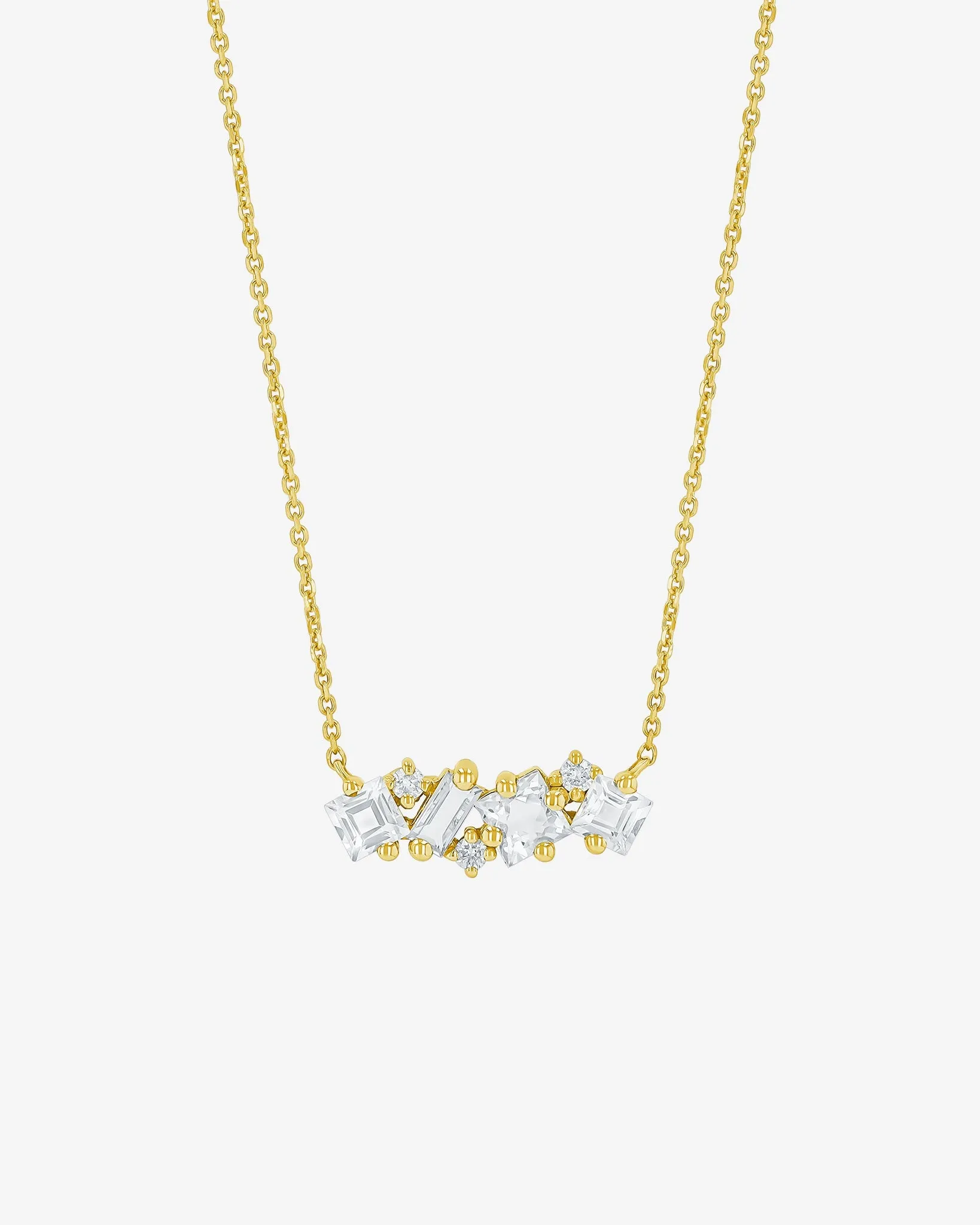 Nadima White Topaz Midi Bar Pendant