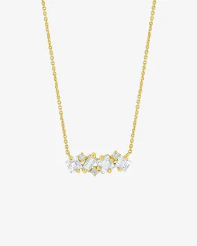 Nadima White Topaz Midi Bar Pendant