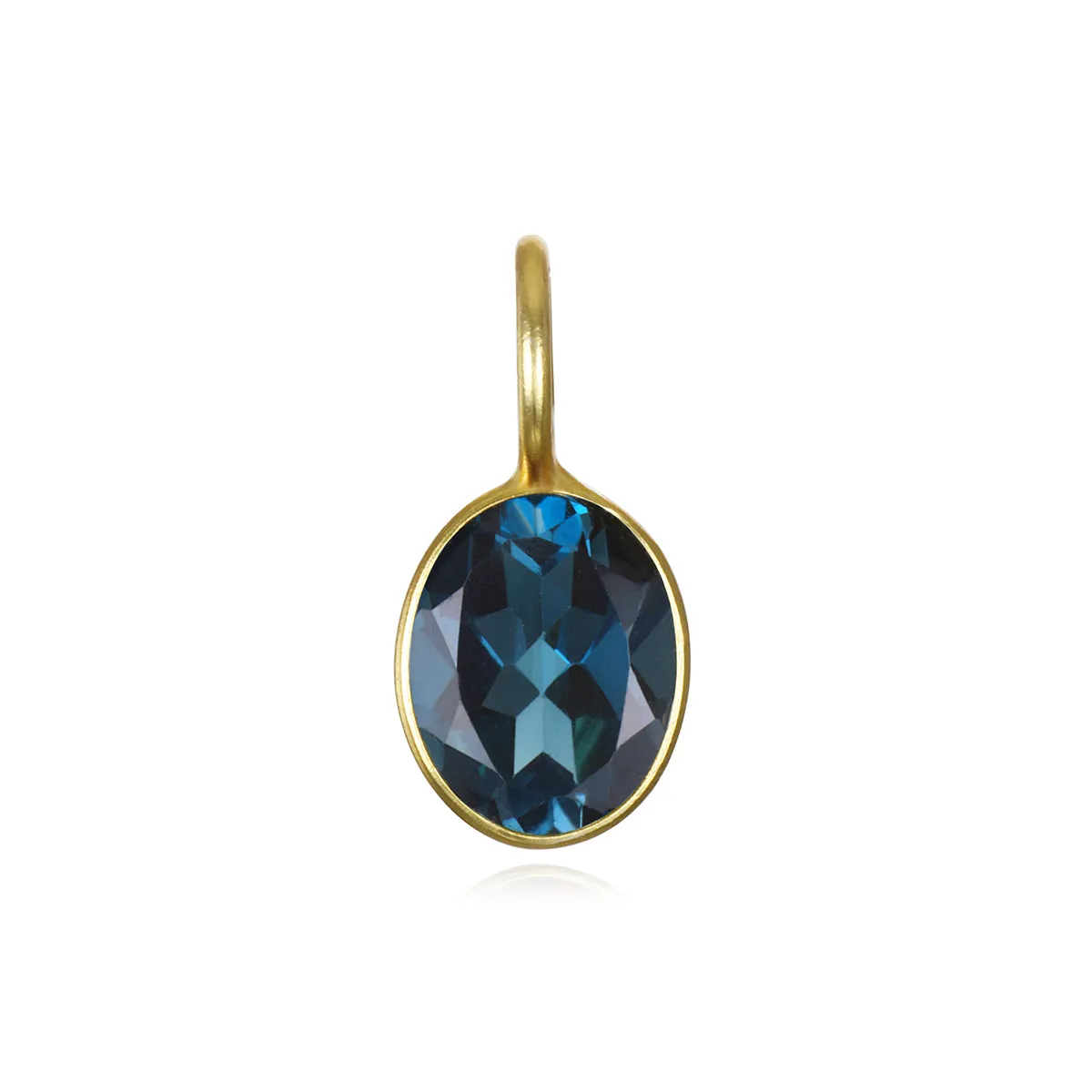 NEW!  London Blue Topaz Oval Charm