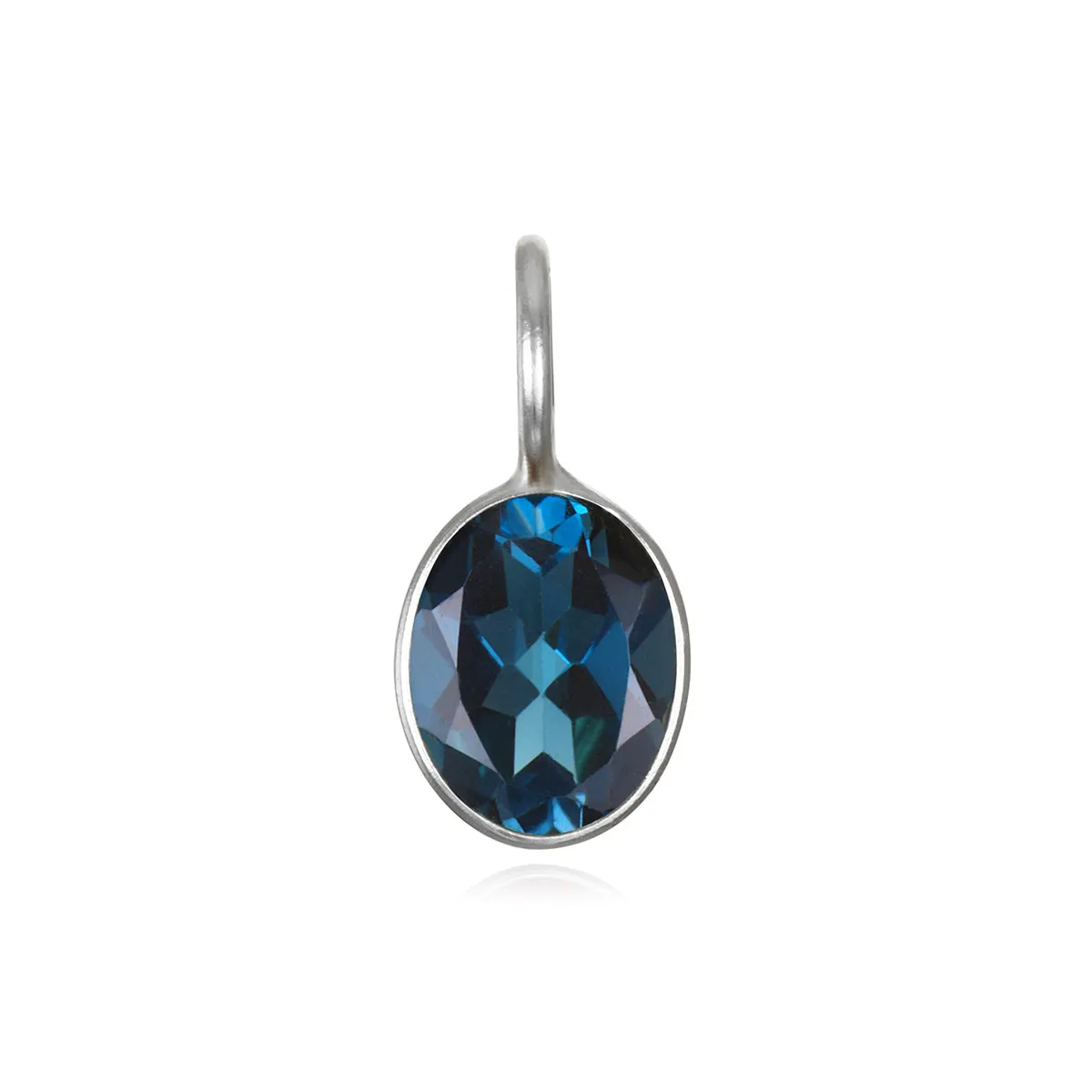 NEW!  London Blue Topaz Oval Charm