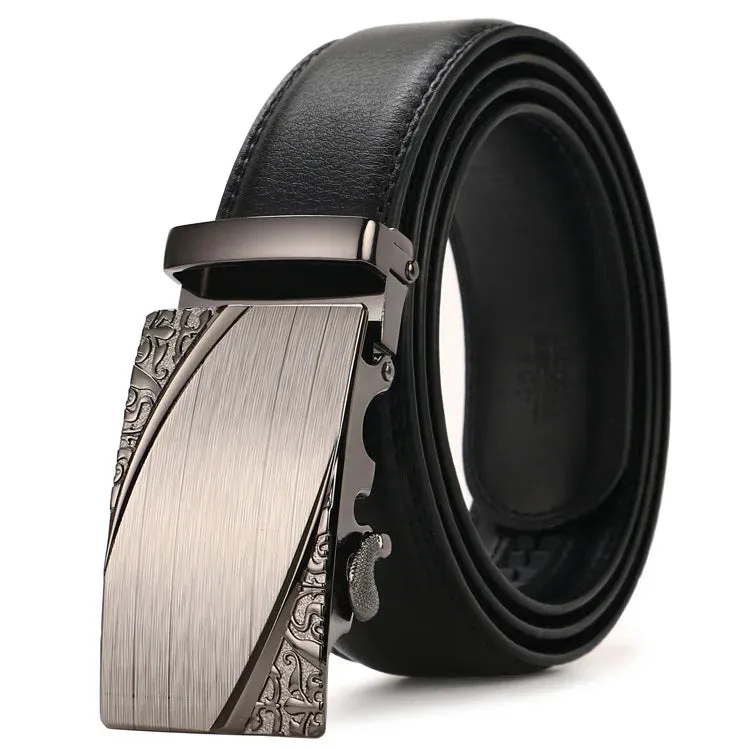 New Men Belts Fashion Pu Alloy Automatic Buckle Belt Business Casual Decoration Belt High Quality Men's Waistband Luxury Brand