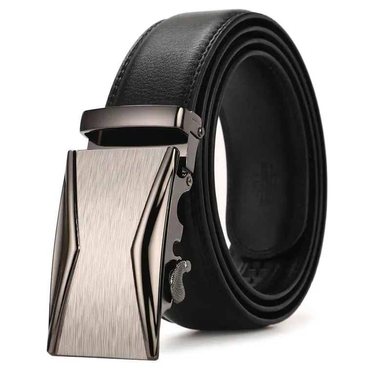 New Men Belts Fashion Pu Alloy Automatic Buckle Belt Business Casual Decoration Belt High Quality Men's Waistband Luxury Brand