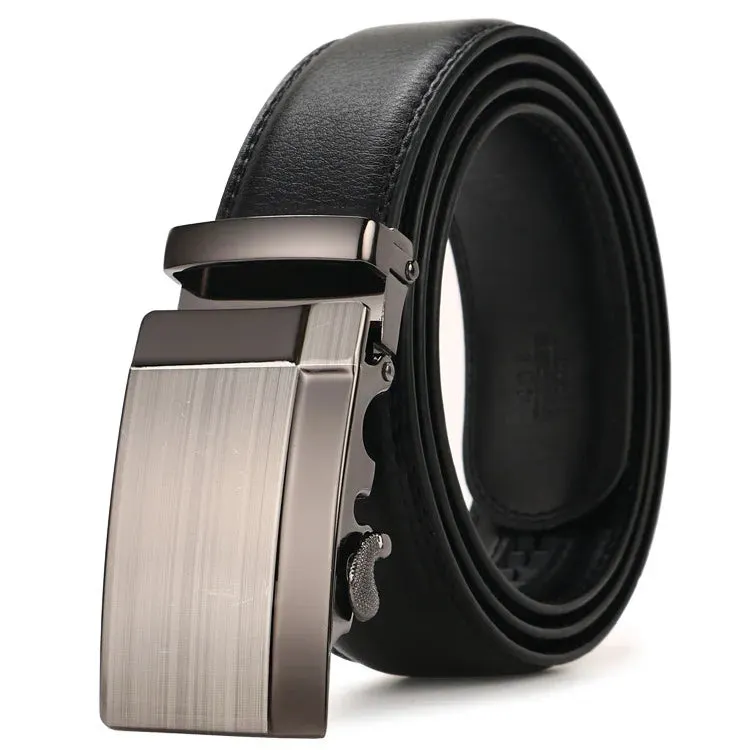 New Men Belts Fashion Pu Alloy Automatic Buckle Belt Business Casual Decoration Belt High Quality Men's Waistband Luxury Brand