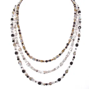 Night Music: Long Necklace in Silver and Gold