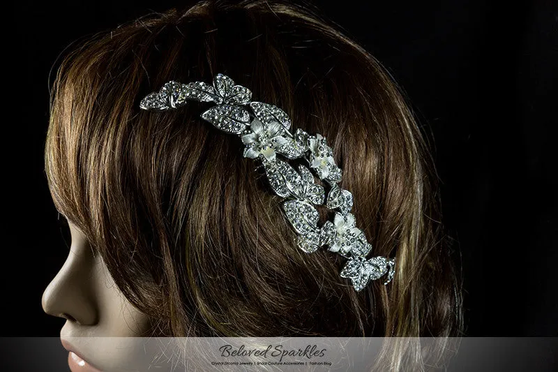 Nikki Art Deco Flower Hair Comb | Swarovski Crystal