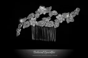 Nikki Art Deco Flower Hair Comb | Swarovski Crystal