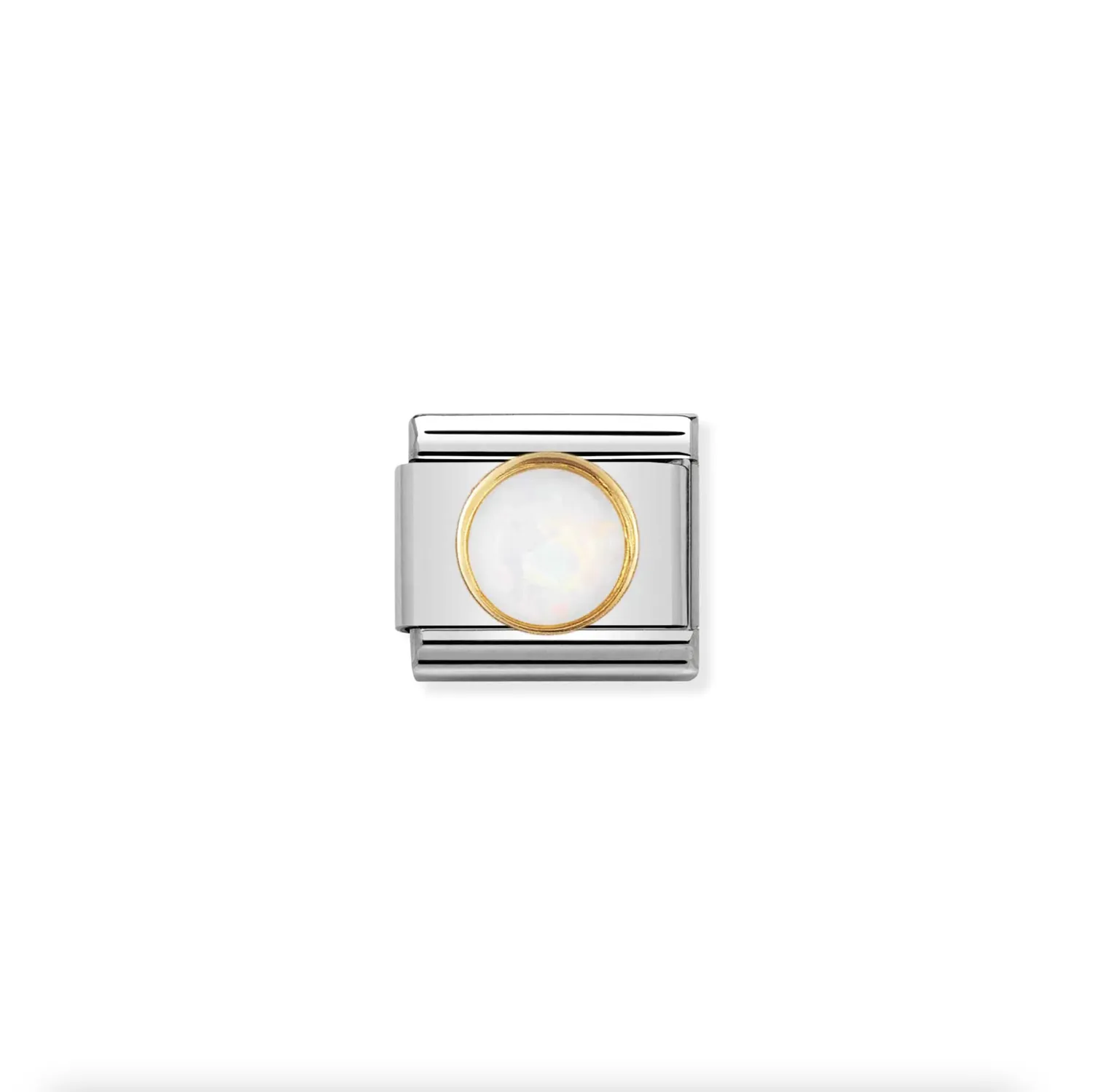 Nomination - Link ROUND STONES 18k Gold WHITE OPAL