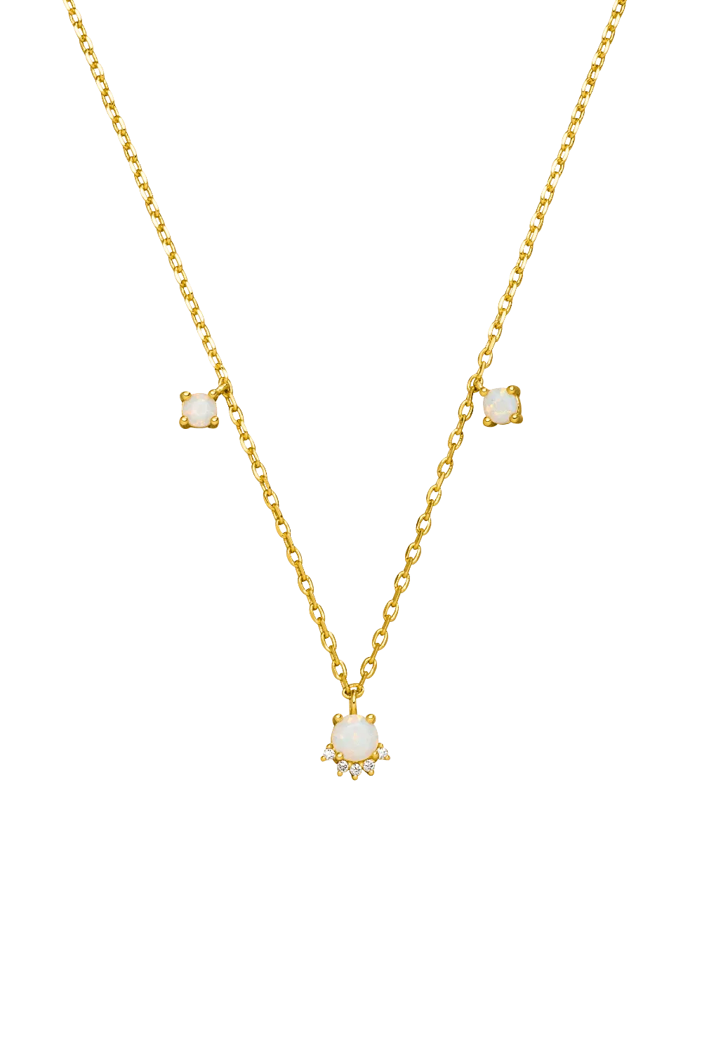 Opal Hope Necklace 14K Gold Plated