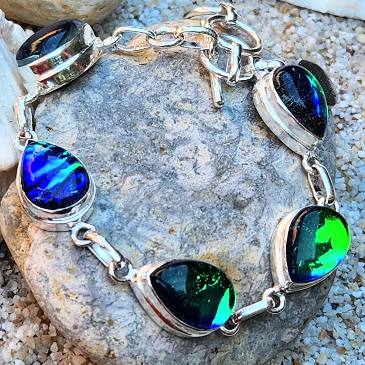 OPAL TEAR DROPS - 925 BRACELET