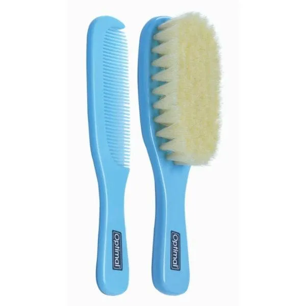 Optimal - Natural Bristles Baby Brush & Comb Set